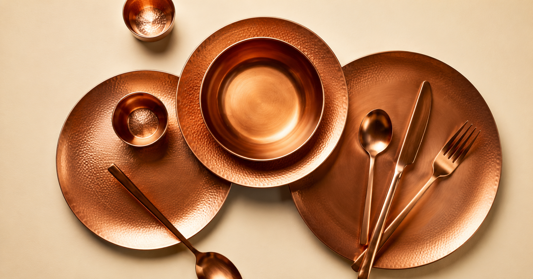 pure copper cutleries export from india